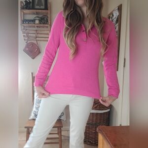 Lauren Ralph Lauren Pink Long Sleeve Collared Button Shirt 100% Cotton Small